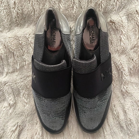 MICHAEL Michael Kors Felix Slip-On Wedge Trainers. - Picture 10 of 13